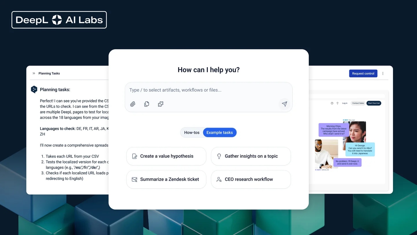 DeepL、企業向け自律型エージェント「DeepL Agent」を発表―財務、営業など幅広い業務に対応