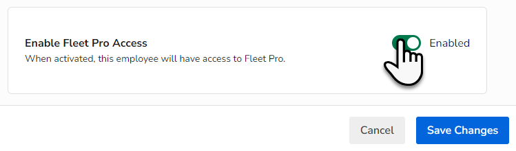 Fleet Pro Enable Fleet Pro Access