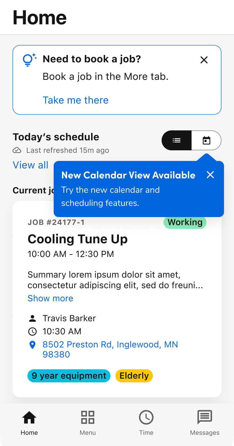 1 open calendar