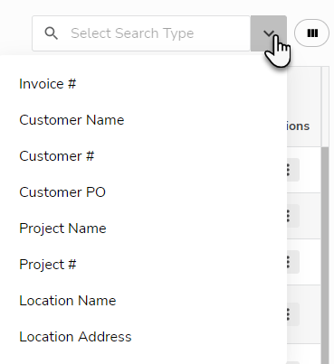 Select Search type