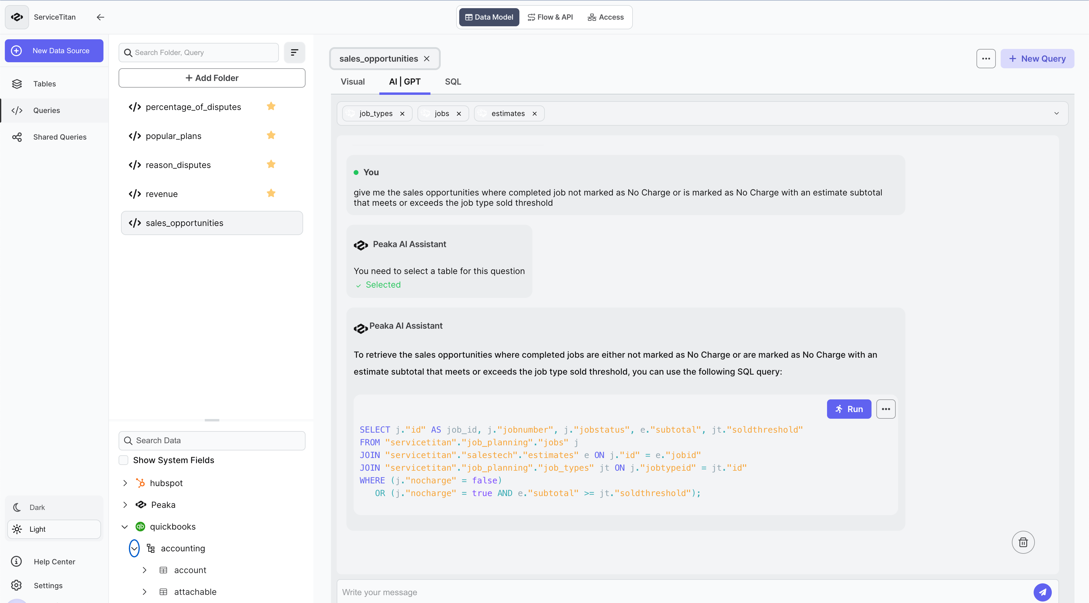4 - Generate queries using AI