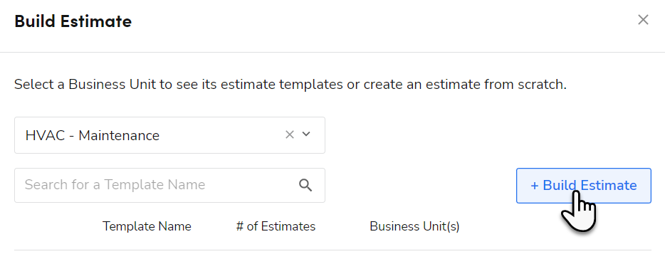 Build estimate
