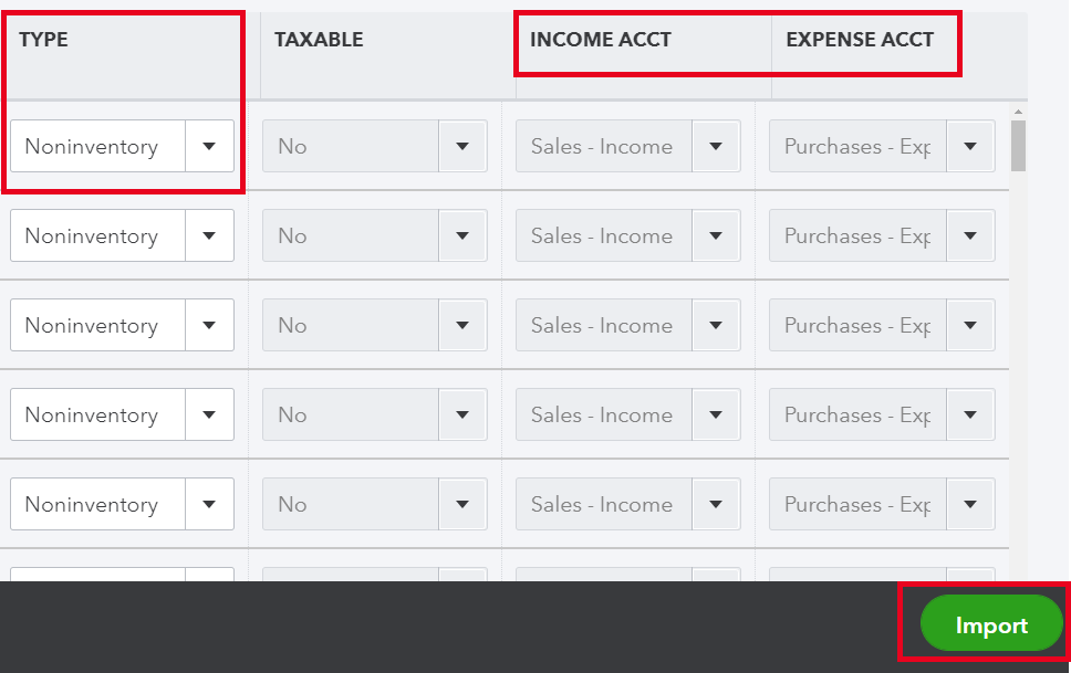 Create Chargeable Materials In QuickBooks Online