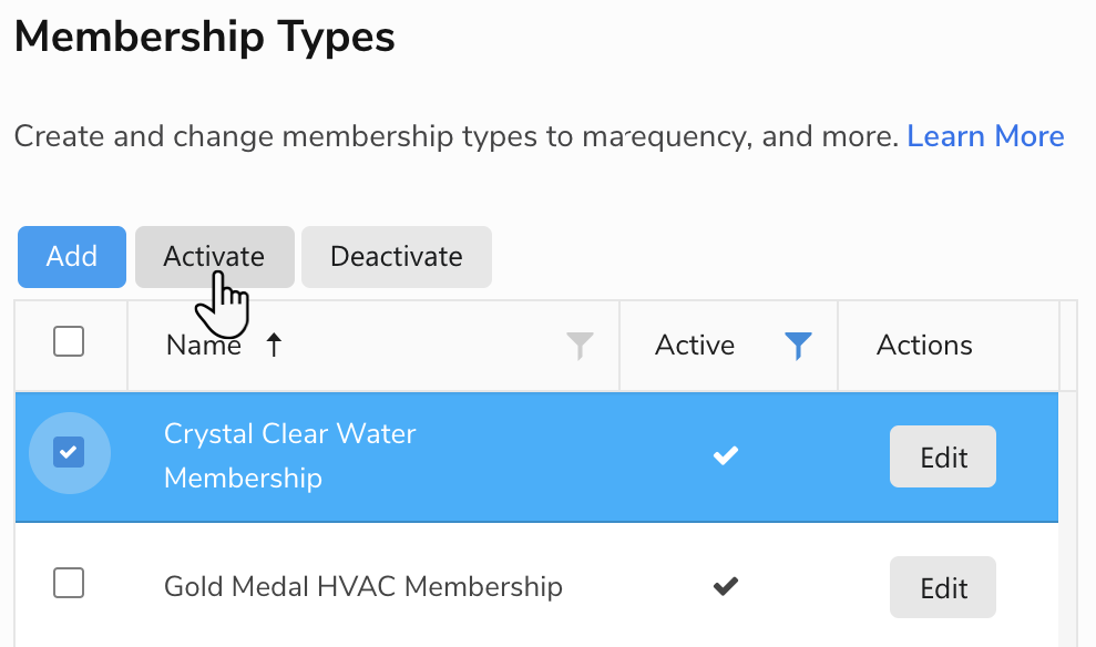 Membership Types