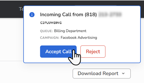 Cursor Accept Call