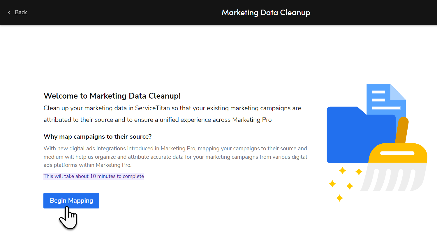 Begin Mapping marketing campaign data
