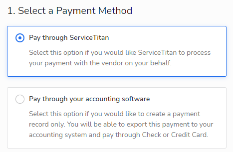 Create payments for bills