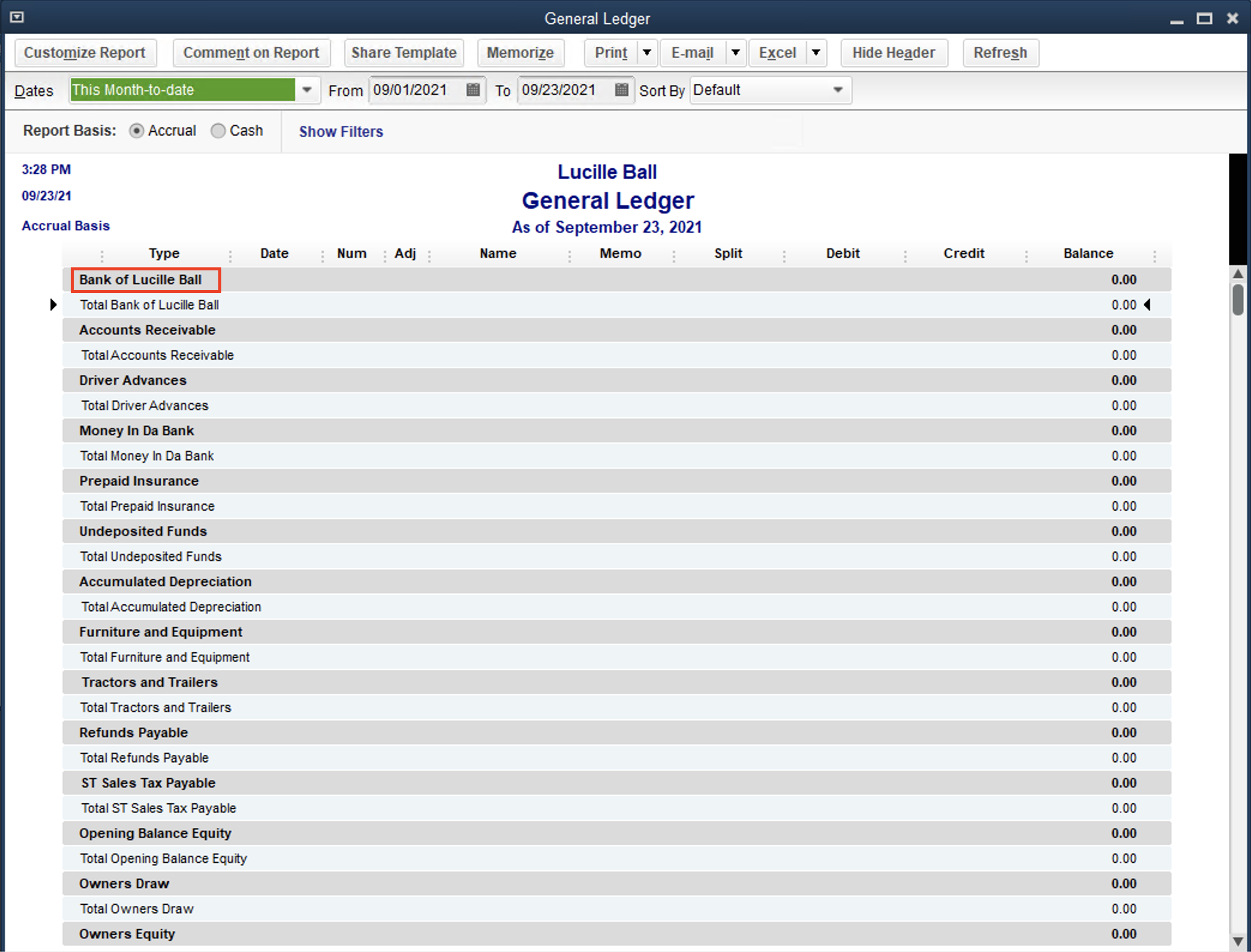 Creating A General Ledger Account In Quickbooks