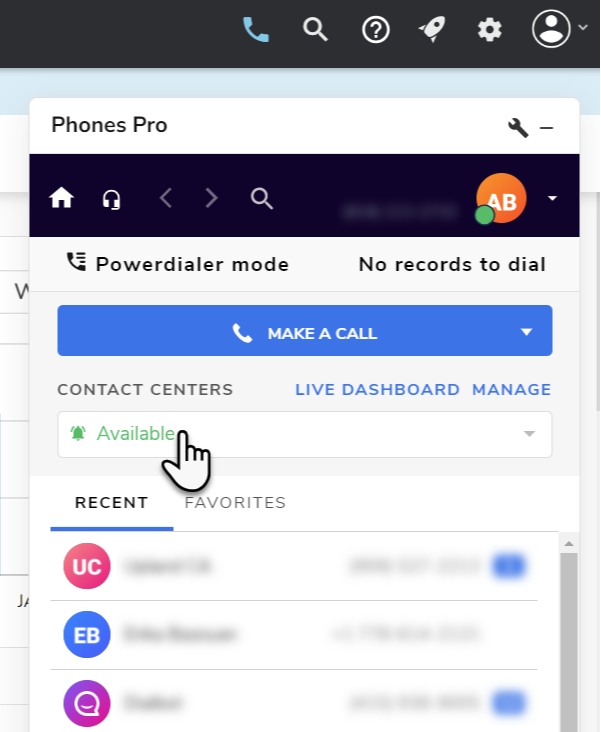 Change your embedded phone status