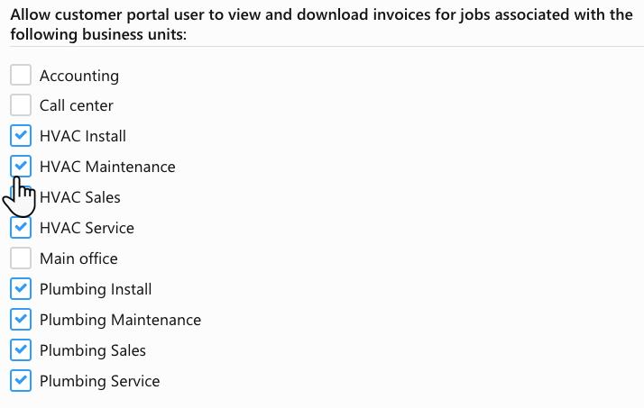 Download invoices in Customer Portal