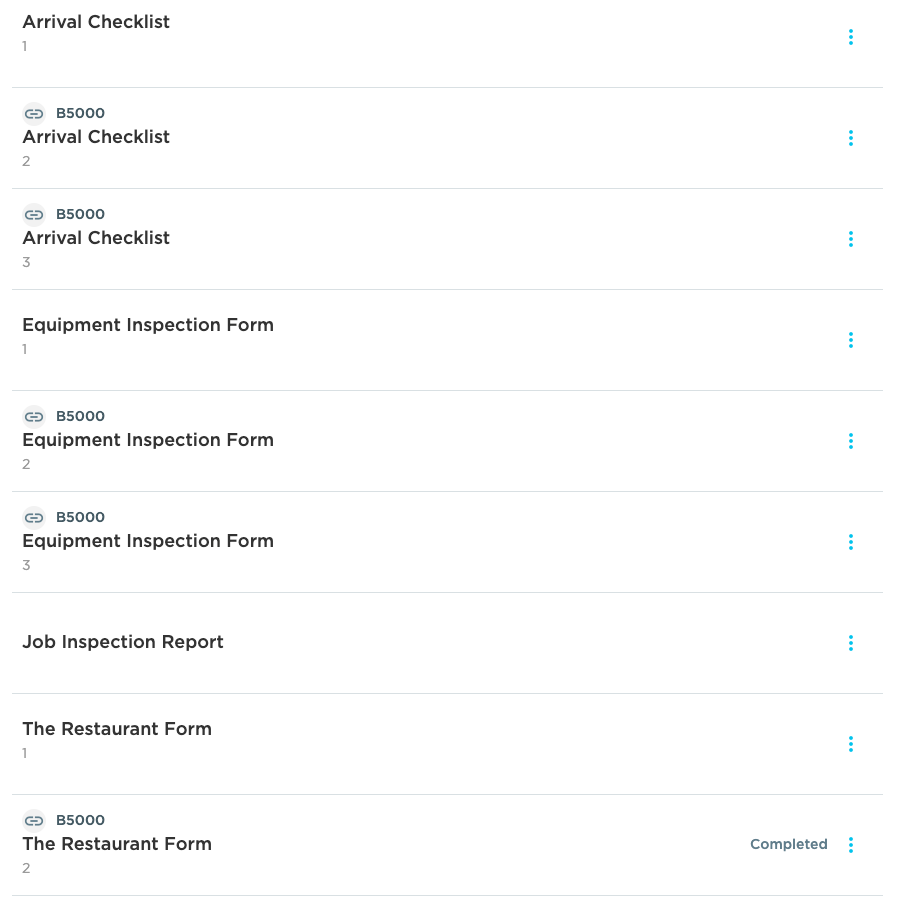 Viewing form updates and linked equipment in ServiceTitan Mobile