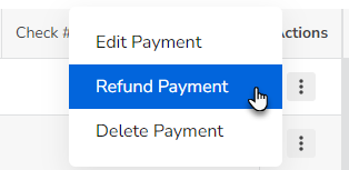 Refund Bottom A cursor clicking Refund Payment.