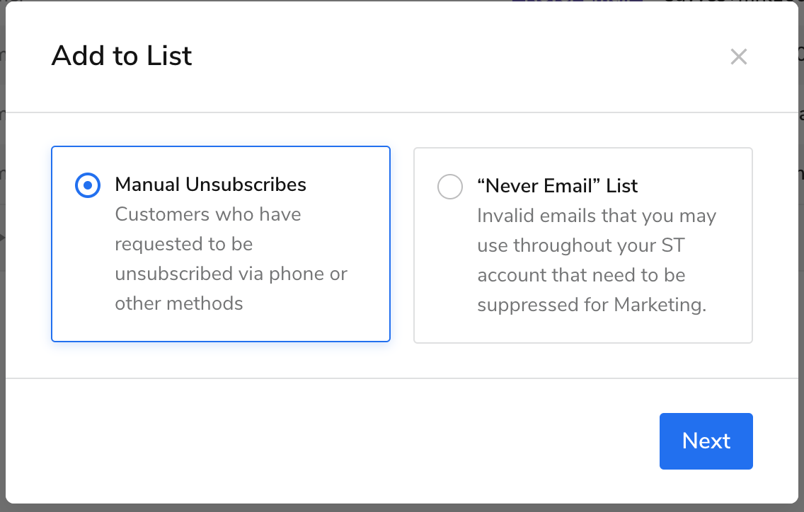  Manual Unsubscribes