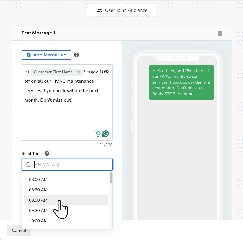 SMS Marketing In-App
