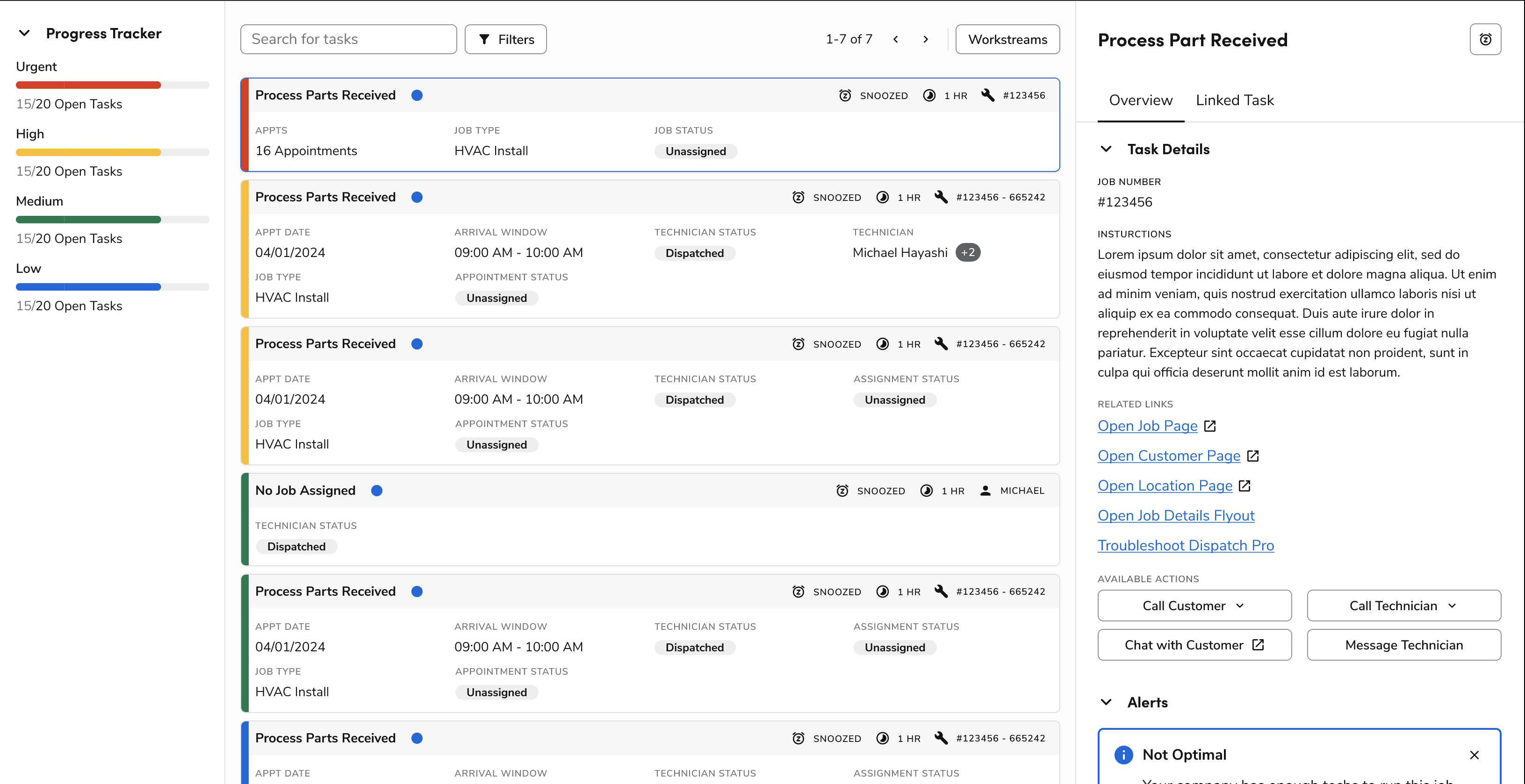 The Dispatch Pro Console screen in ServiceTitan.