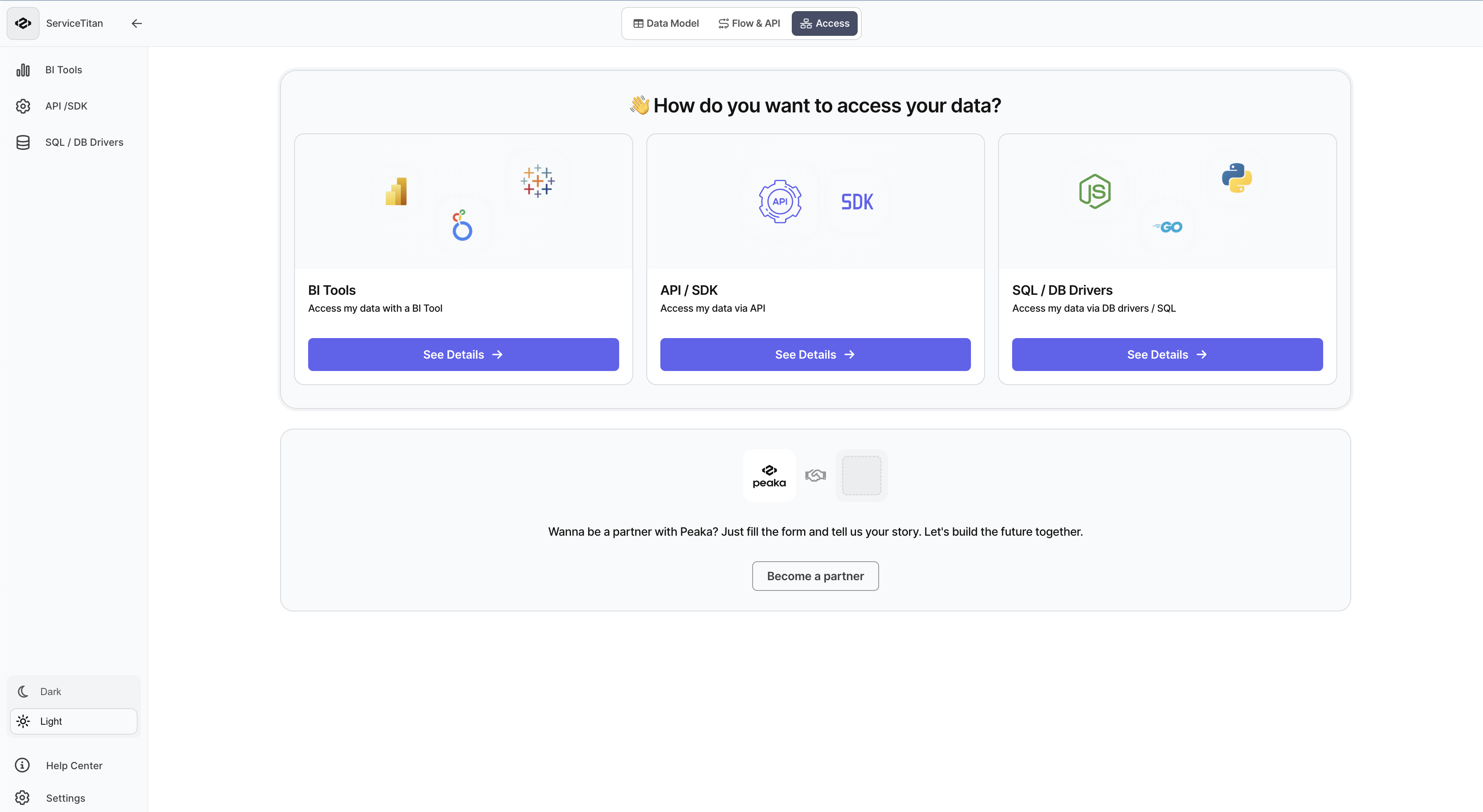 2 - Peaka - Access your data