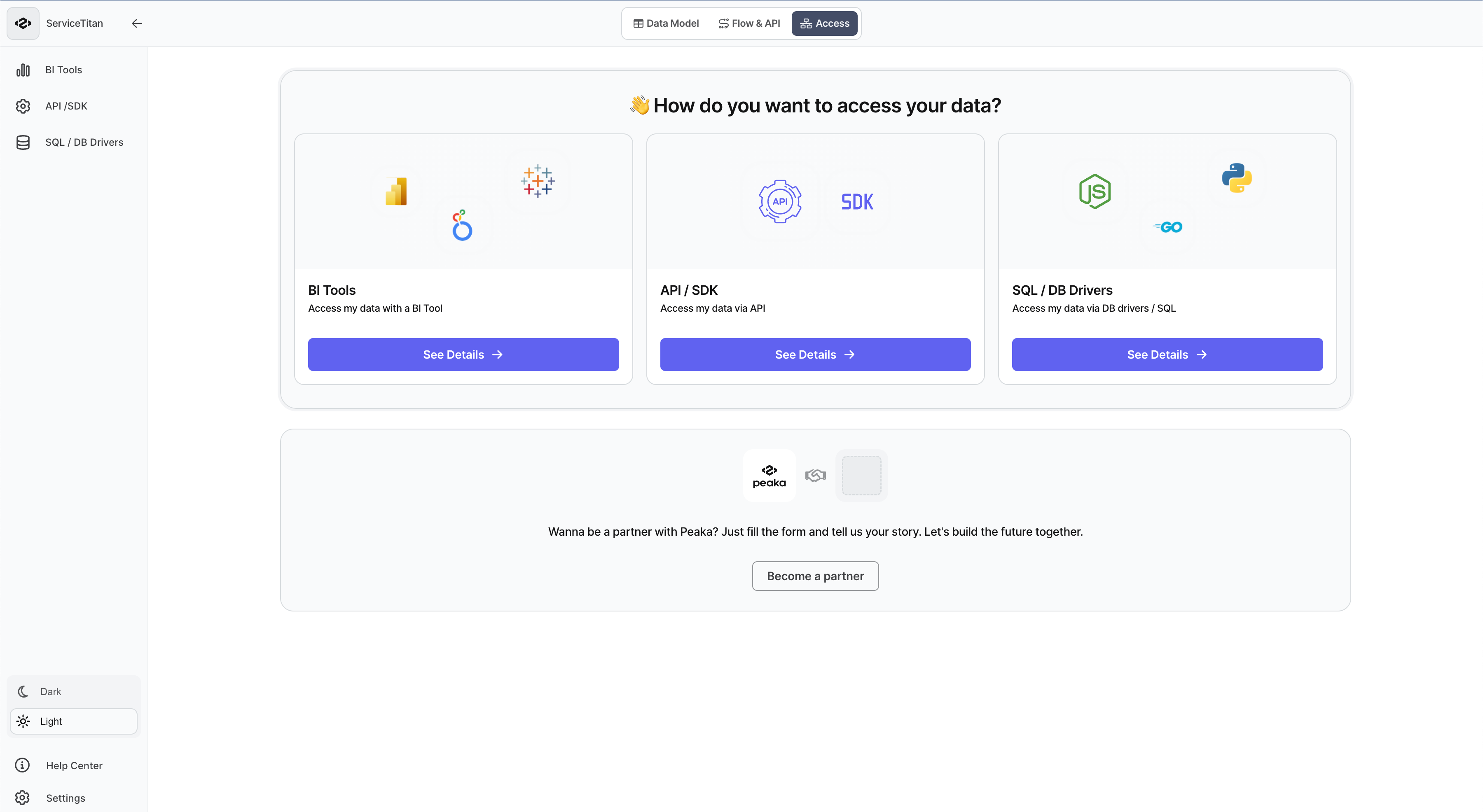 2 - Peaka - Access your data