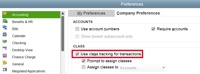 Use class tracking for transactions