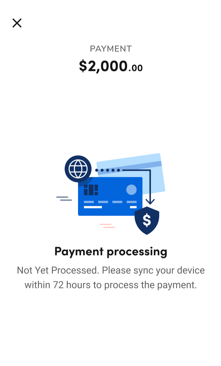 Payment Process Screen Capture Payment processing