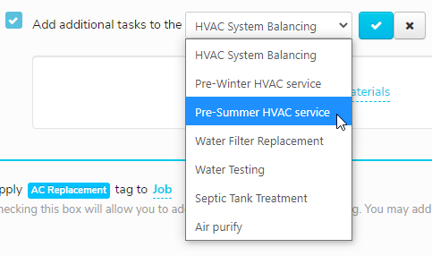 An image showing how to change the preselected recurring service type ...
