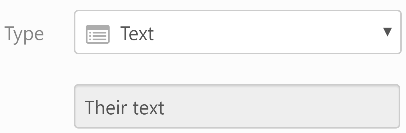 Viewing the test type of the form