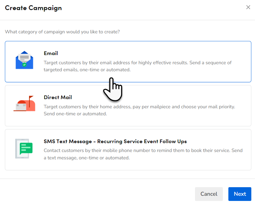 select email campaign