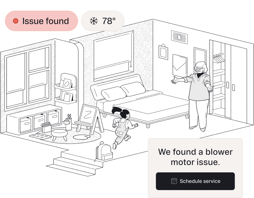 24/7 HVAC and air quality monitoring, with service-ready alerts up front. 