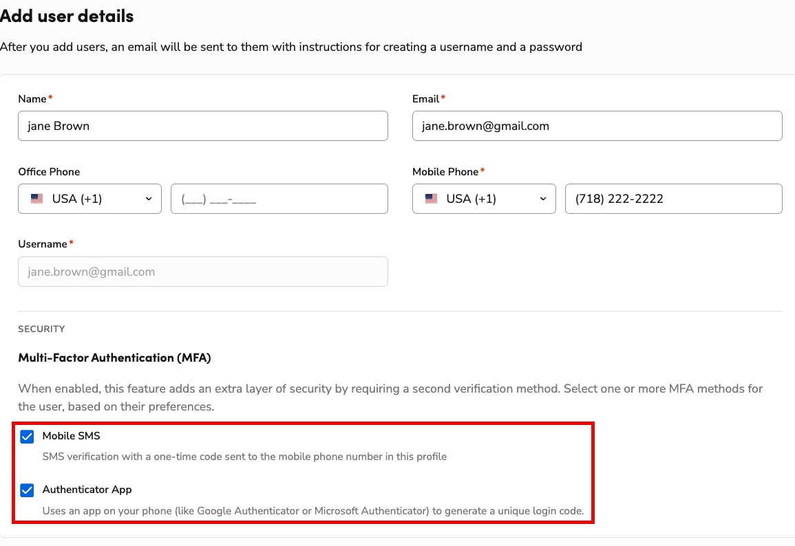 Enable Multi-Factor Authentication in Enterprise Hub