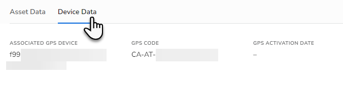A cursor clicking the Device Data tab.