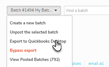 Export to QuickBooks Desktop