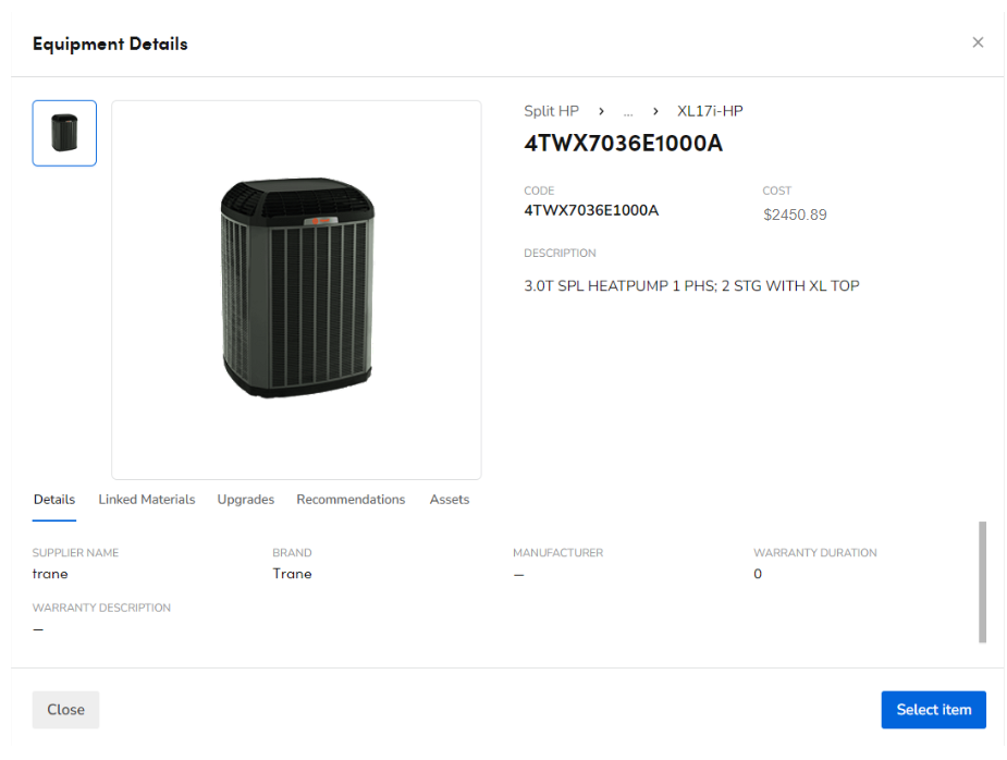 Trane DSO screenshot
