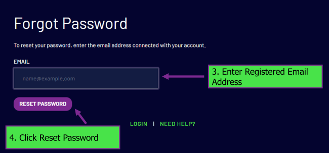 NAFTrack Students Forgot Password Directions