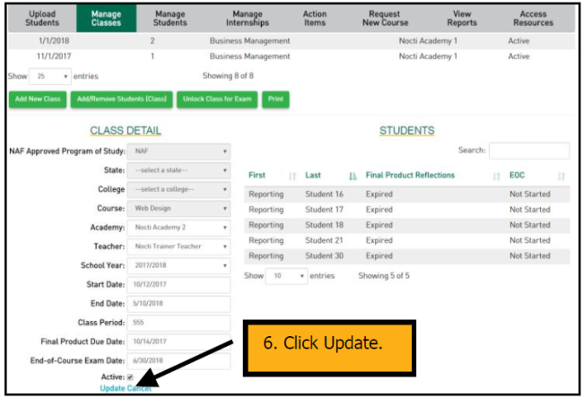 editing class details 2