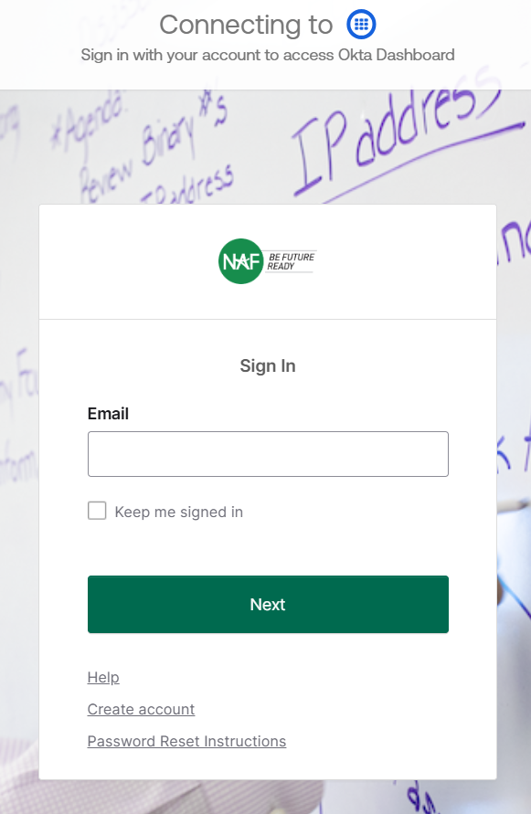 Creating a NAF Account 2