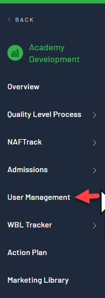 ash nav click user mgmt