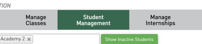 student management icon in ntc toolbar