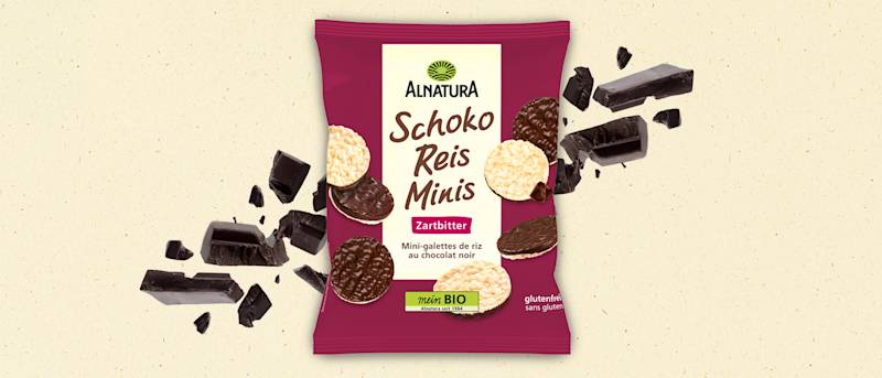 Prova gratuitamente le mini cialde di riso con cioccolato Alnatura