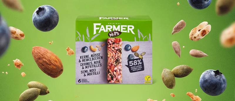 Prova gratis: Farmer Nuts con semi, noci e mirtilli