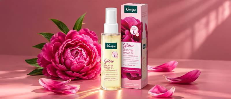 Teste das neue Glow Leichtes Spray-Öl von Kneipp® gratis