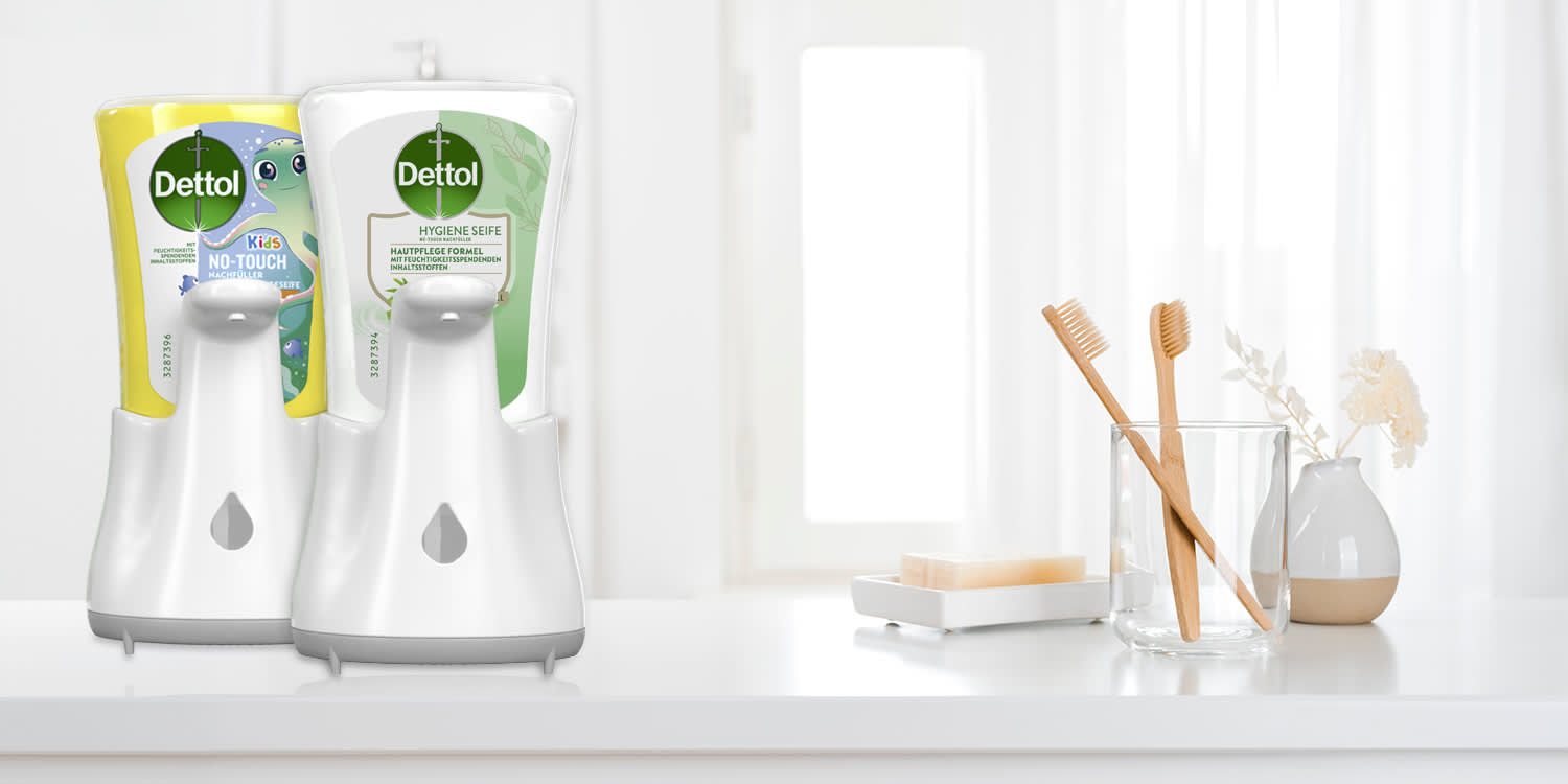 Teste den Dettol No-Touch Seifenspender kostenlos