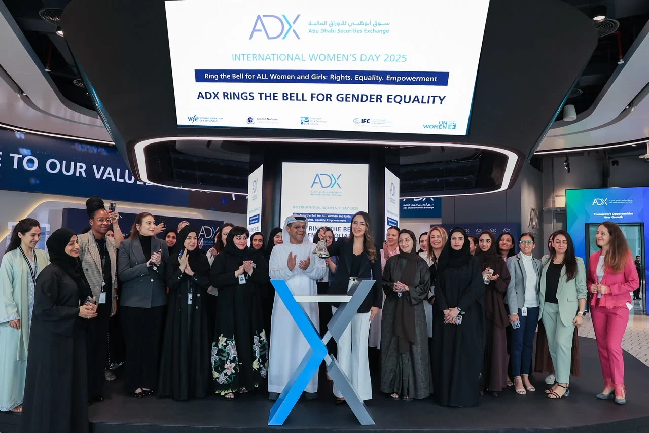 Hasnae Taleb ringing the opening bell at ADX