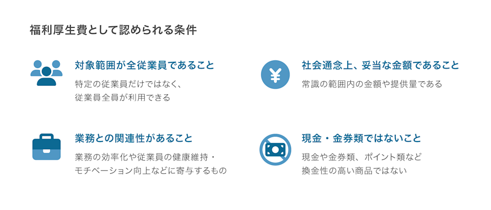 福利厚生費として認められる条件