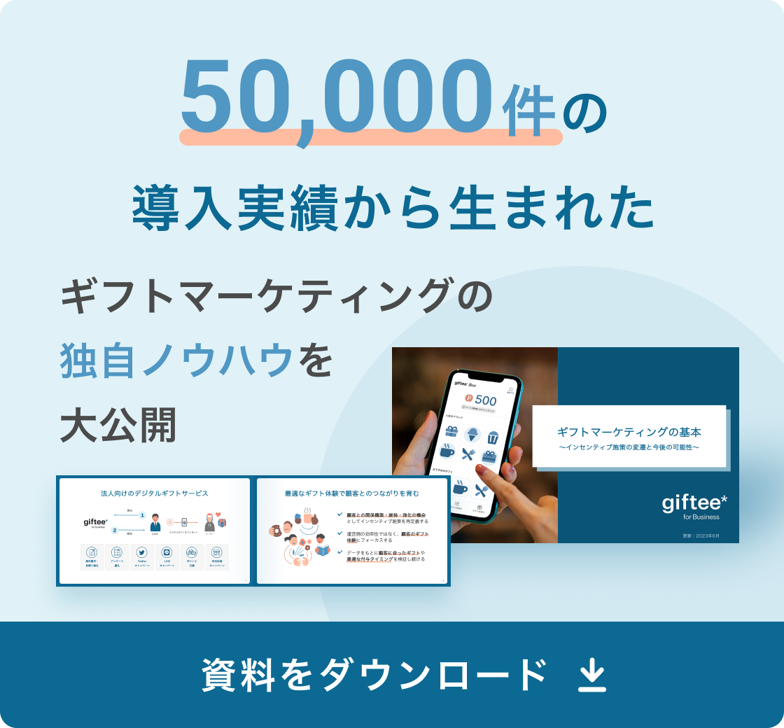 ギフトマーケティングの基本追従バナー