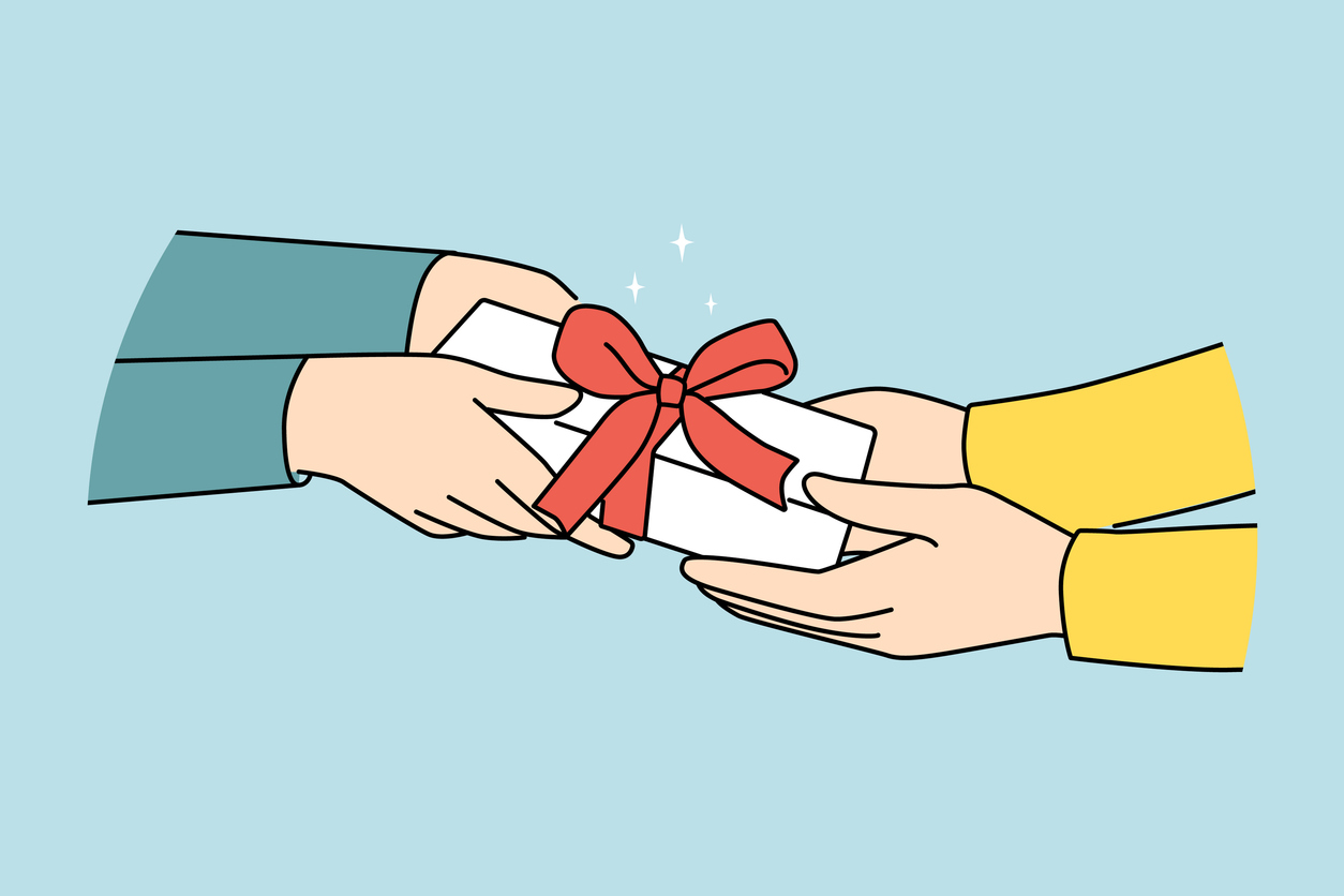 ギフト受け渡しの画像