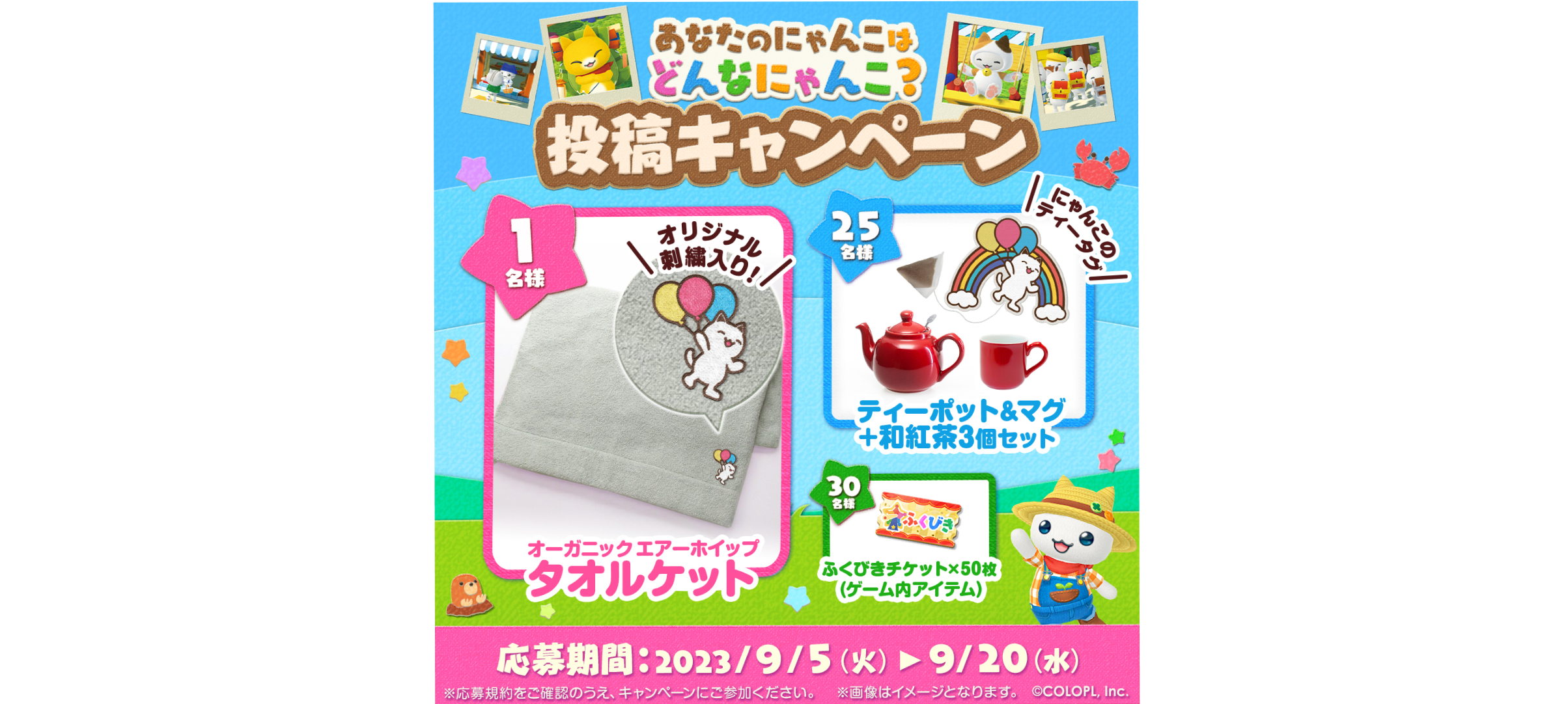 とらべる島のにゃんこキャンペーン概要図