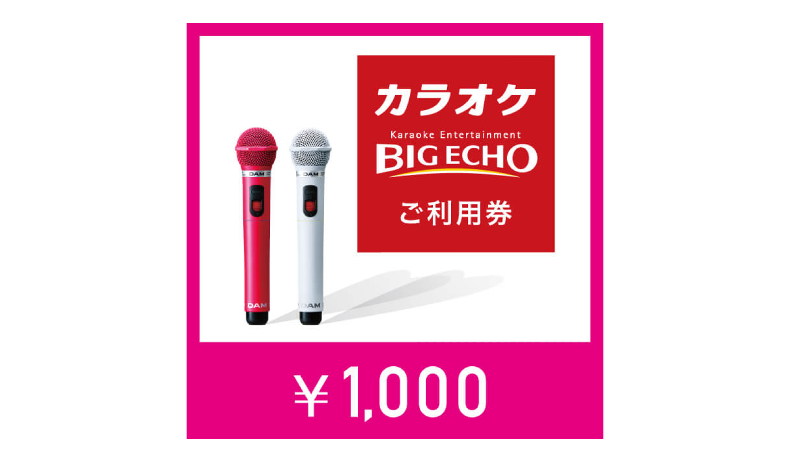 11.カラオケ ビッグエコー デジタルご利用券 1,000円 (1)
