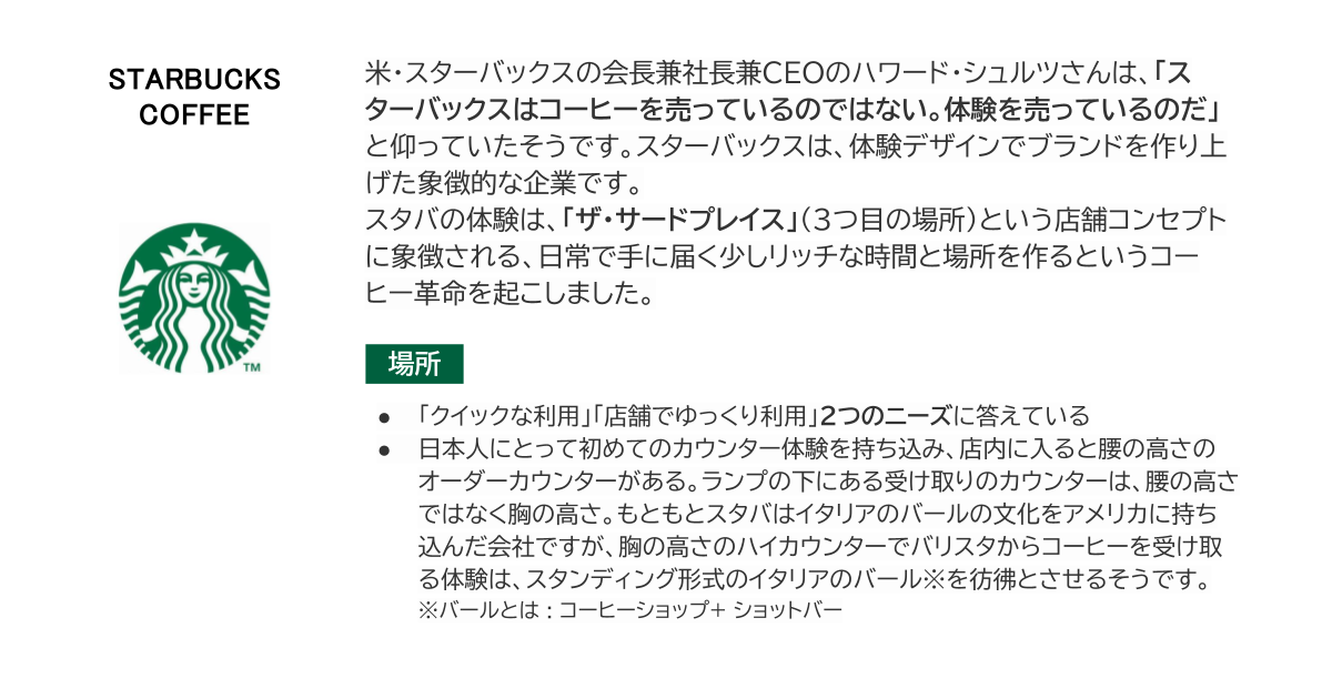 分科会資料スライド：スターバックスコーヒー