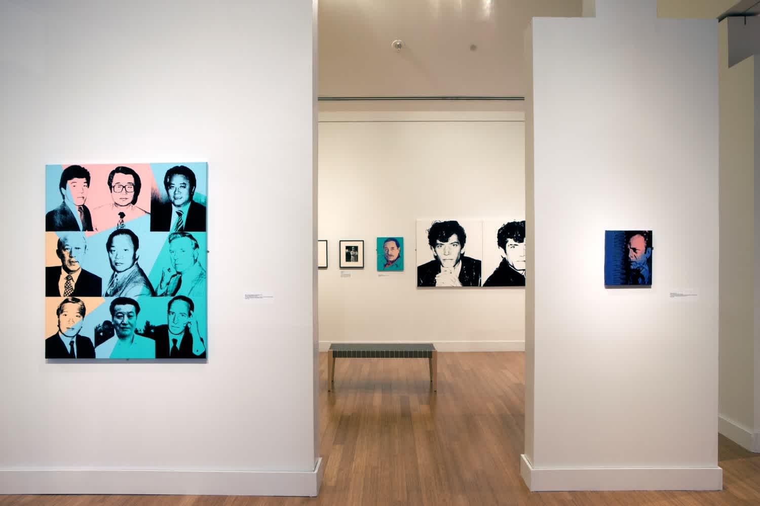 Installation image of the 2012 art exhibition Andy Warhol: Portraits at the Virginia Museum of Contemporary Art in Virginia Beach, Virginia. 