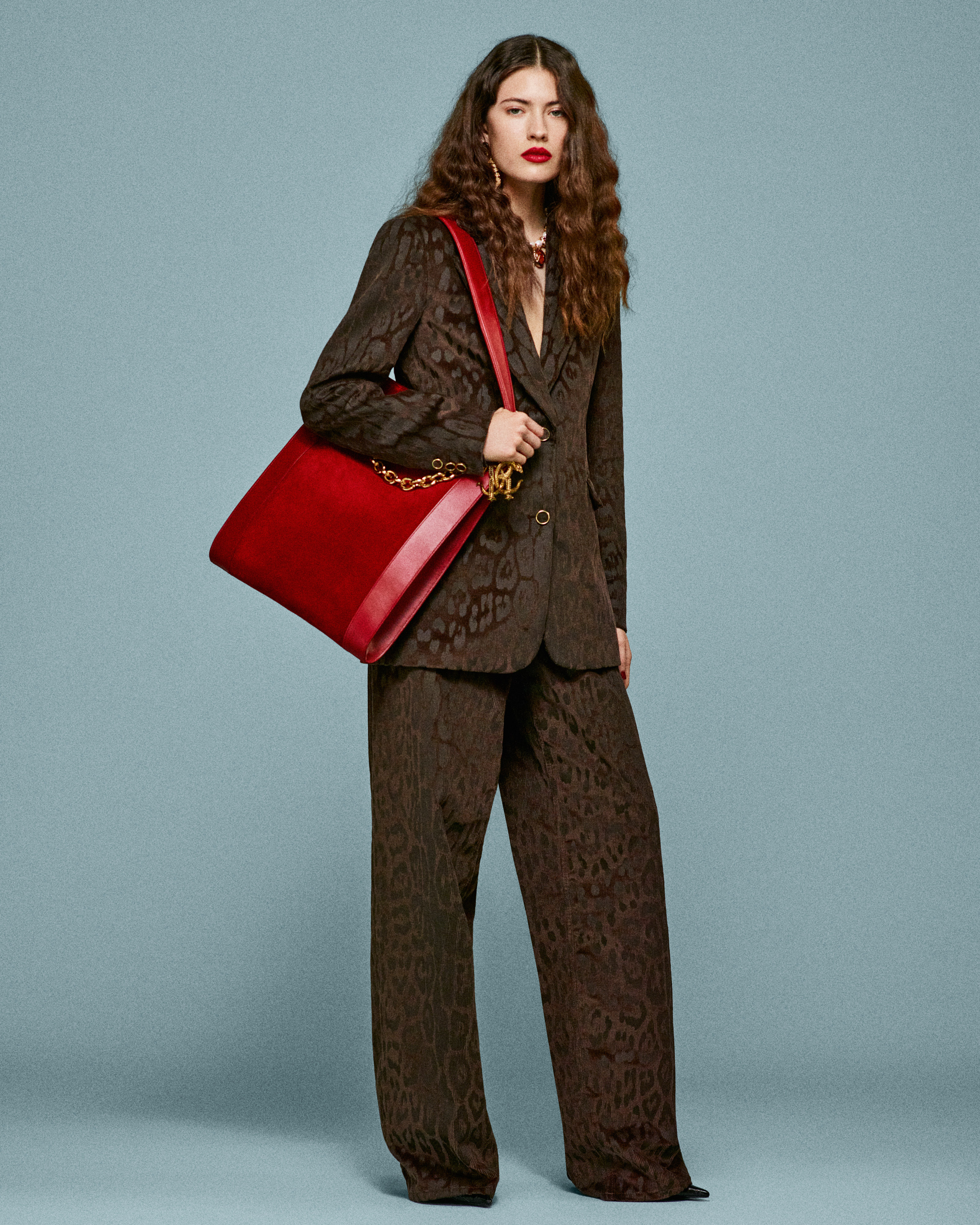 CLASS robert cavalli コーデュロイ　ジャケット　本革 Jaguar Skin Corduroy Jacket in Brown for Women | Roberto Cavalli®