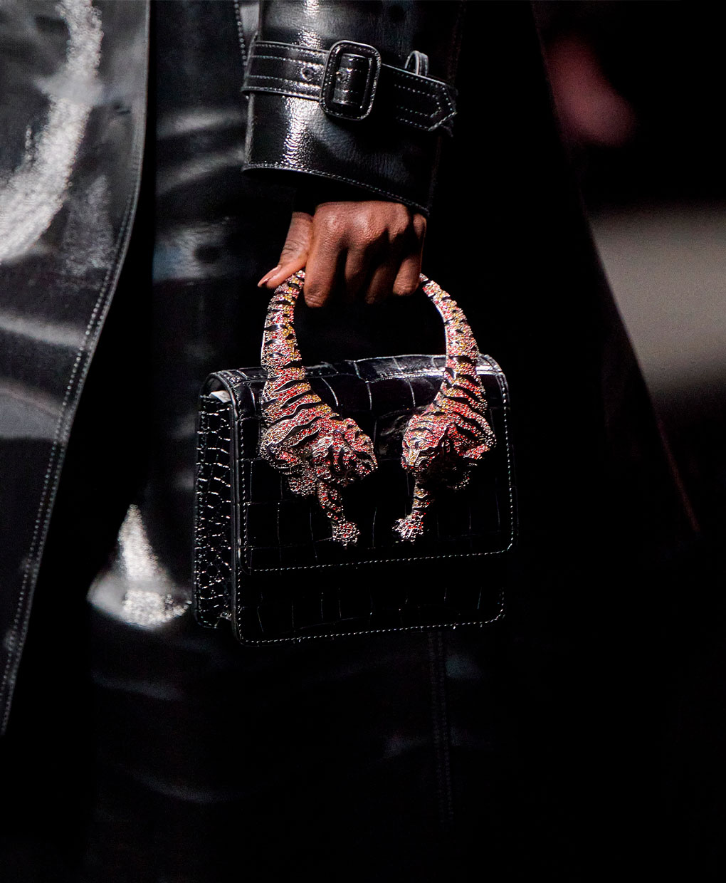 Just Cavalli leather bomber jacket in Black for Women | Roberto